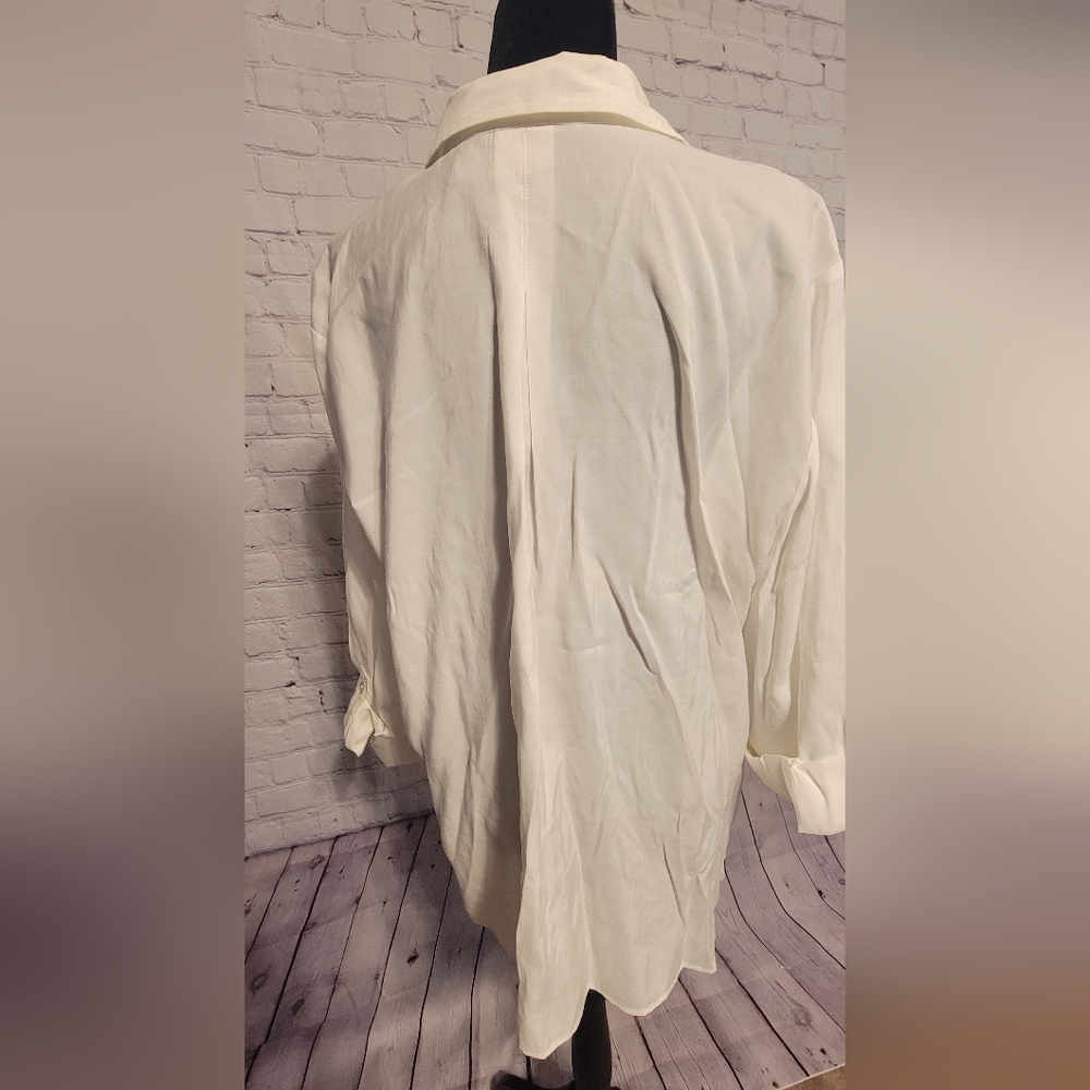 Chico's Cream Button-Up Blouse - Picture 2 of 3